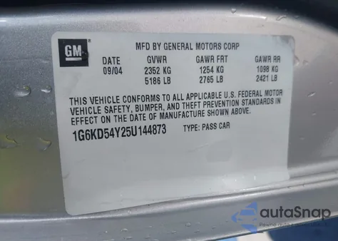 2005 Cadillac Deville Standard from USA, damaged, VIN 1G6KD54Y25U144873